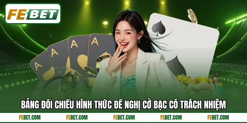 Bảng đối chiếu hình thức đề nghị cờ bạc có trách nhiệm