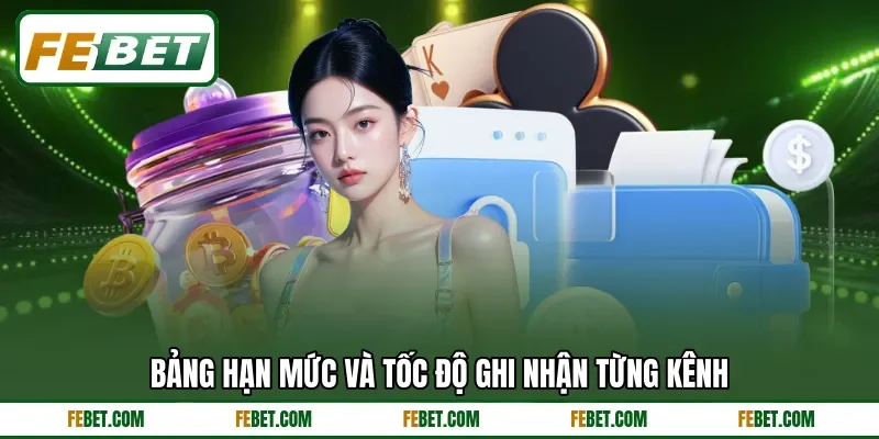 Bảng hạn mức và tốc độ ghi nhận từng kênh