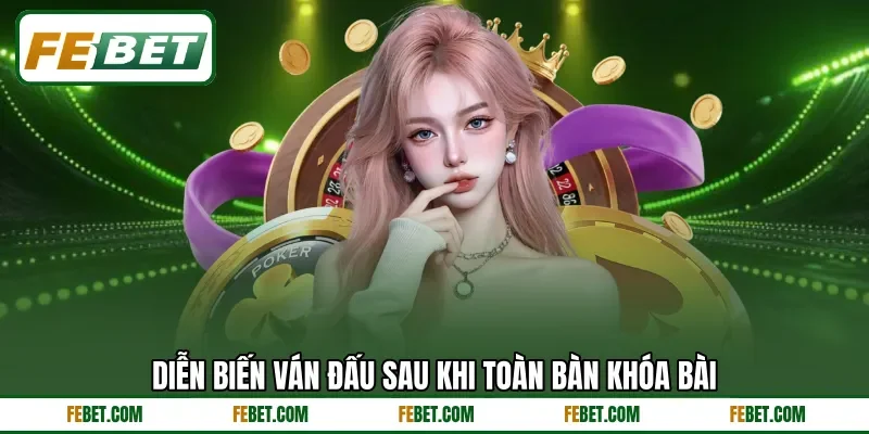 Diễn biến ván đấu sau khi toàn bàn khóa bài