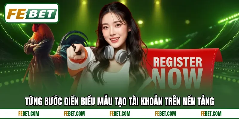Từng bước điền biểu mẫu tạo tài khoản trên nền tảng